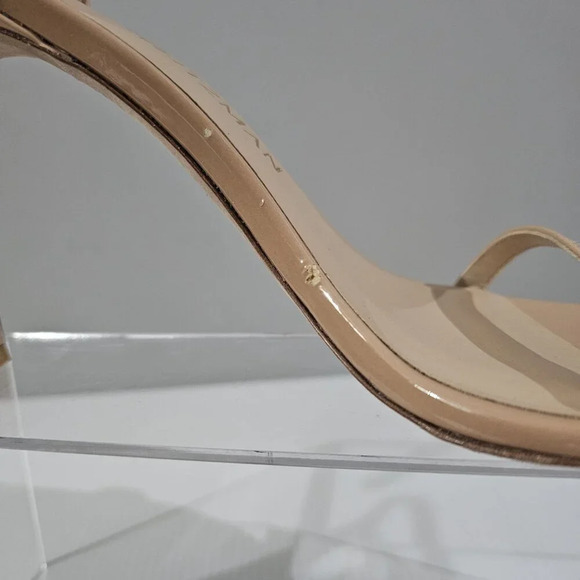 Stuart Weitzman Nudistsong Heel Ankle Strap Sandal Adobe Tan Leather Size 10 - Picture 4 of 16